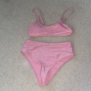 Sparkly pink bikini